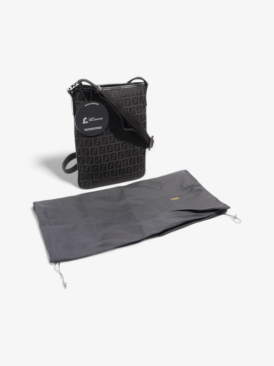 Fendi FF Messenger Bag Black Canvas Image 9