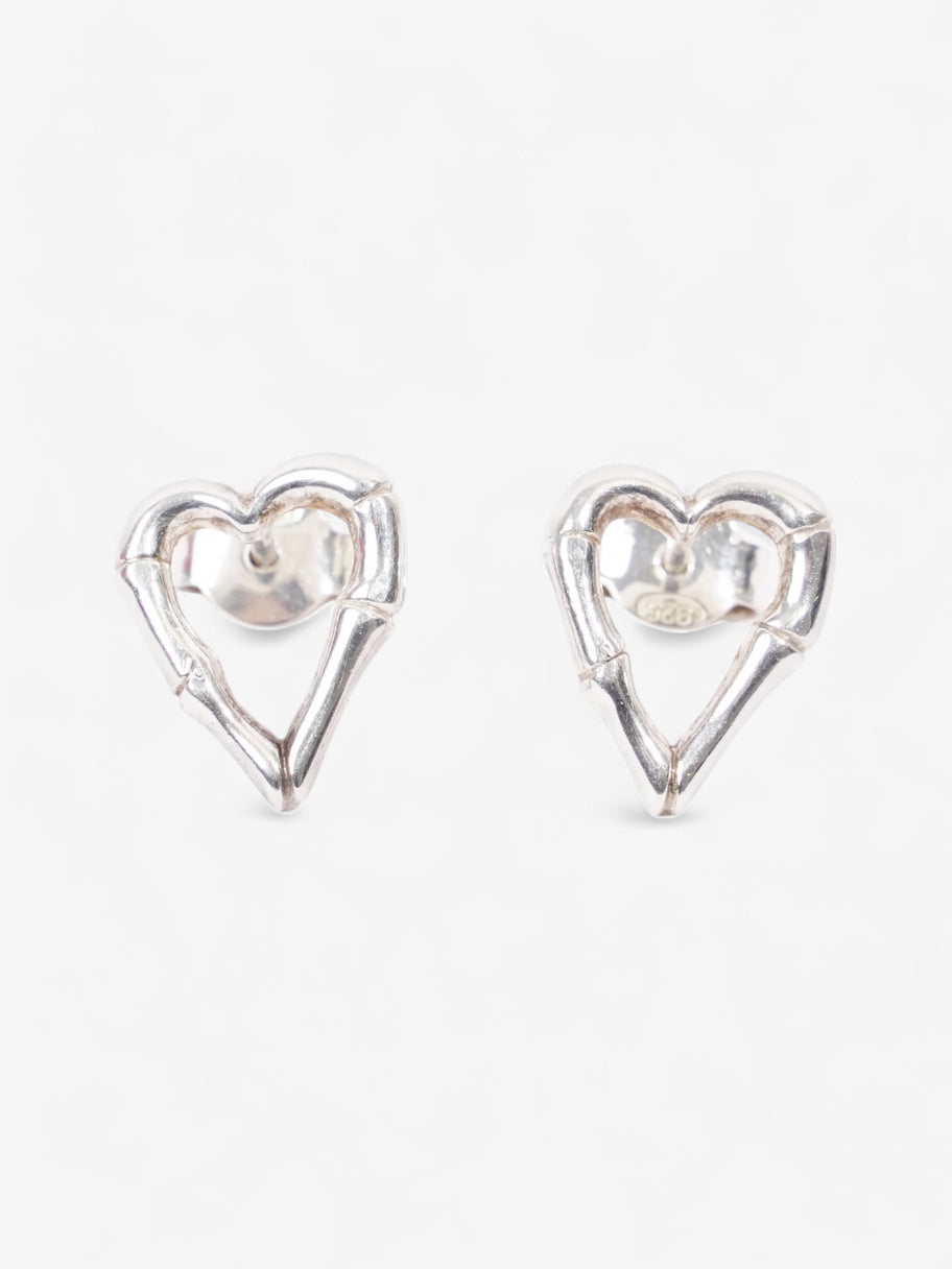 Gucci Bamboo Heart Earrings Silver Silver Sterling Image 1