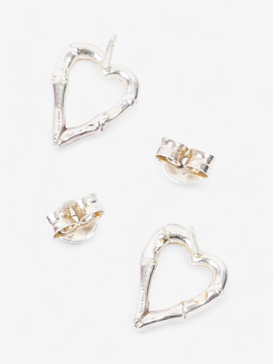 Gucci Bamboo Heart Earrings Silver Silver Sterling Image 3