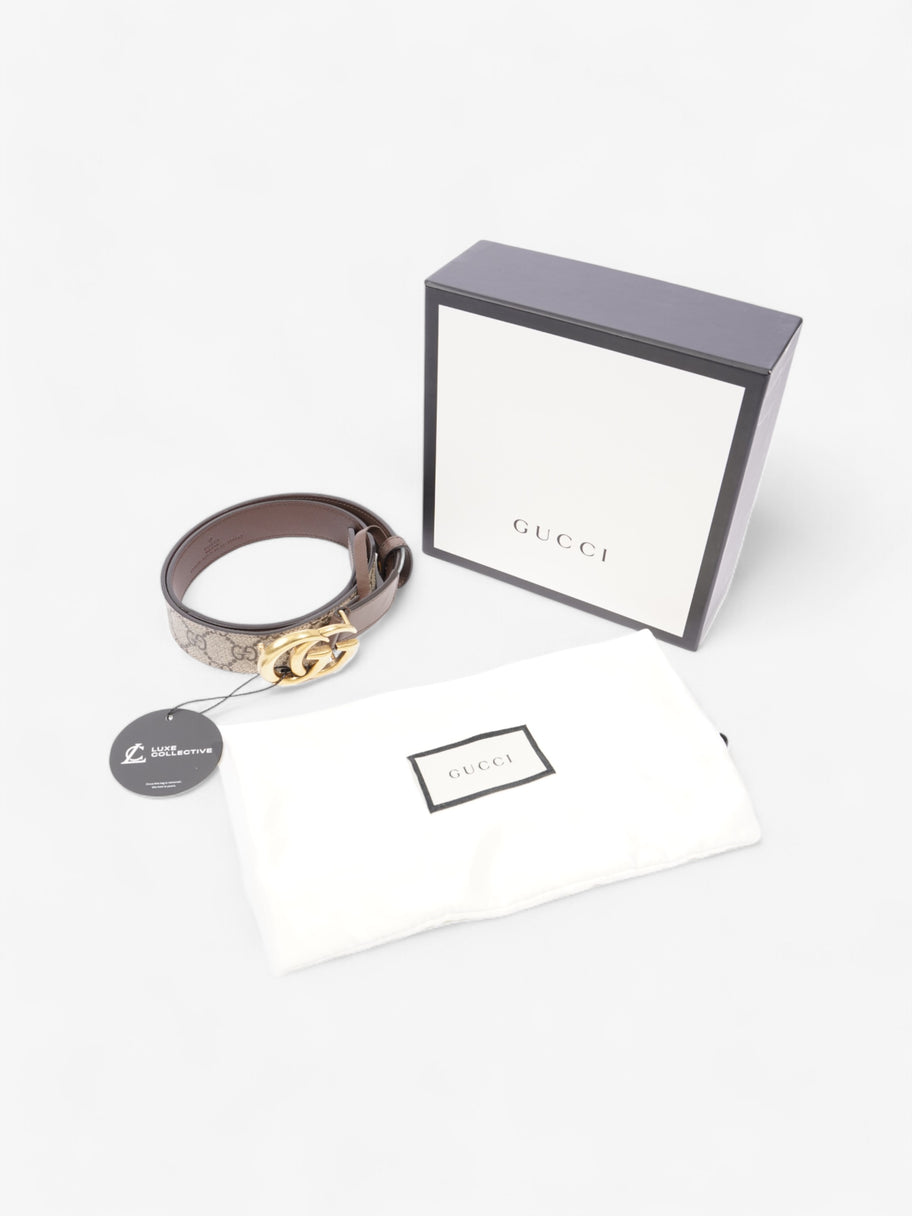 Gucci GG Marmont Belt Gold / GG Supreme Canvas 80cm / 32