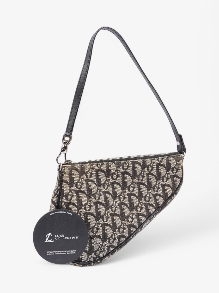 Christian Dior Trotter Saddle Pouch Black Oblique Canvas Image 9