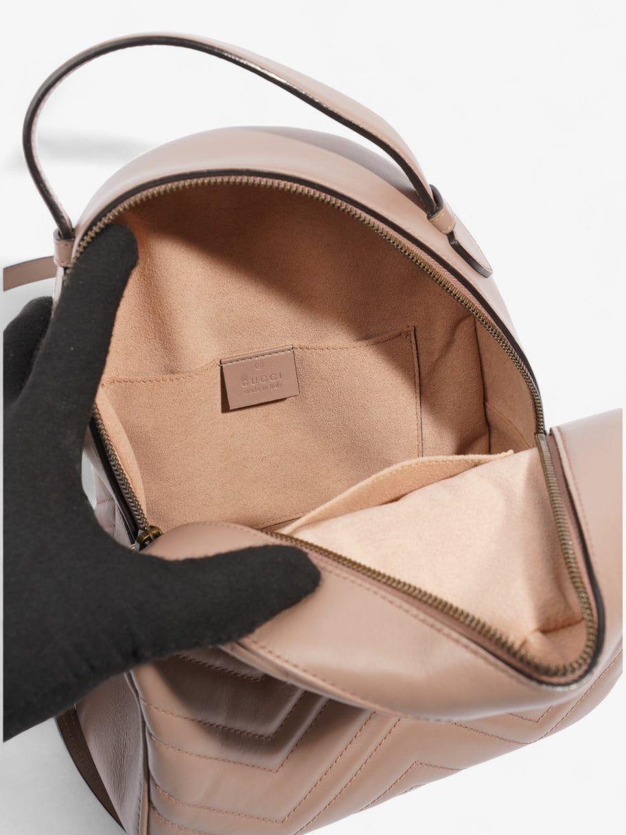 Gucci GG Marmont Backpack Dusty Pink Matelasse Leather Image 8