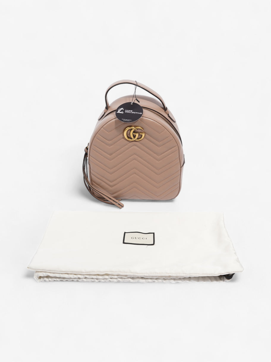 Gucci GG Marmont Backpack Dusty Pink Matelasse Leather Image 10
