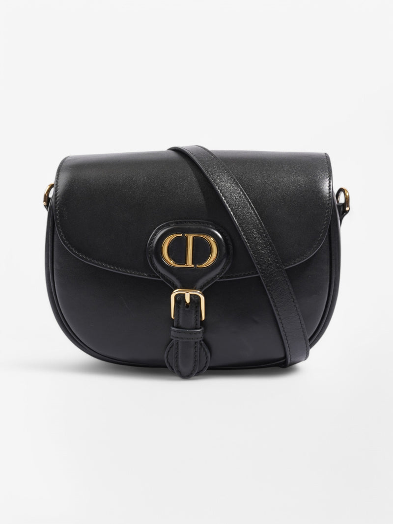  Christian Dior Bobby Flap Black Calfskin Leather Medium