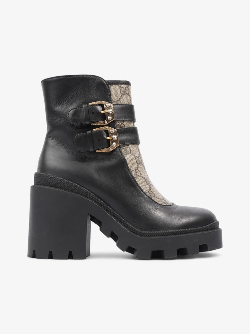  Gucci Ankle Boot Black / Supreme Leather EU 37 UK 4