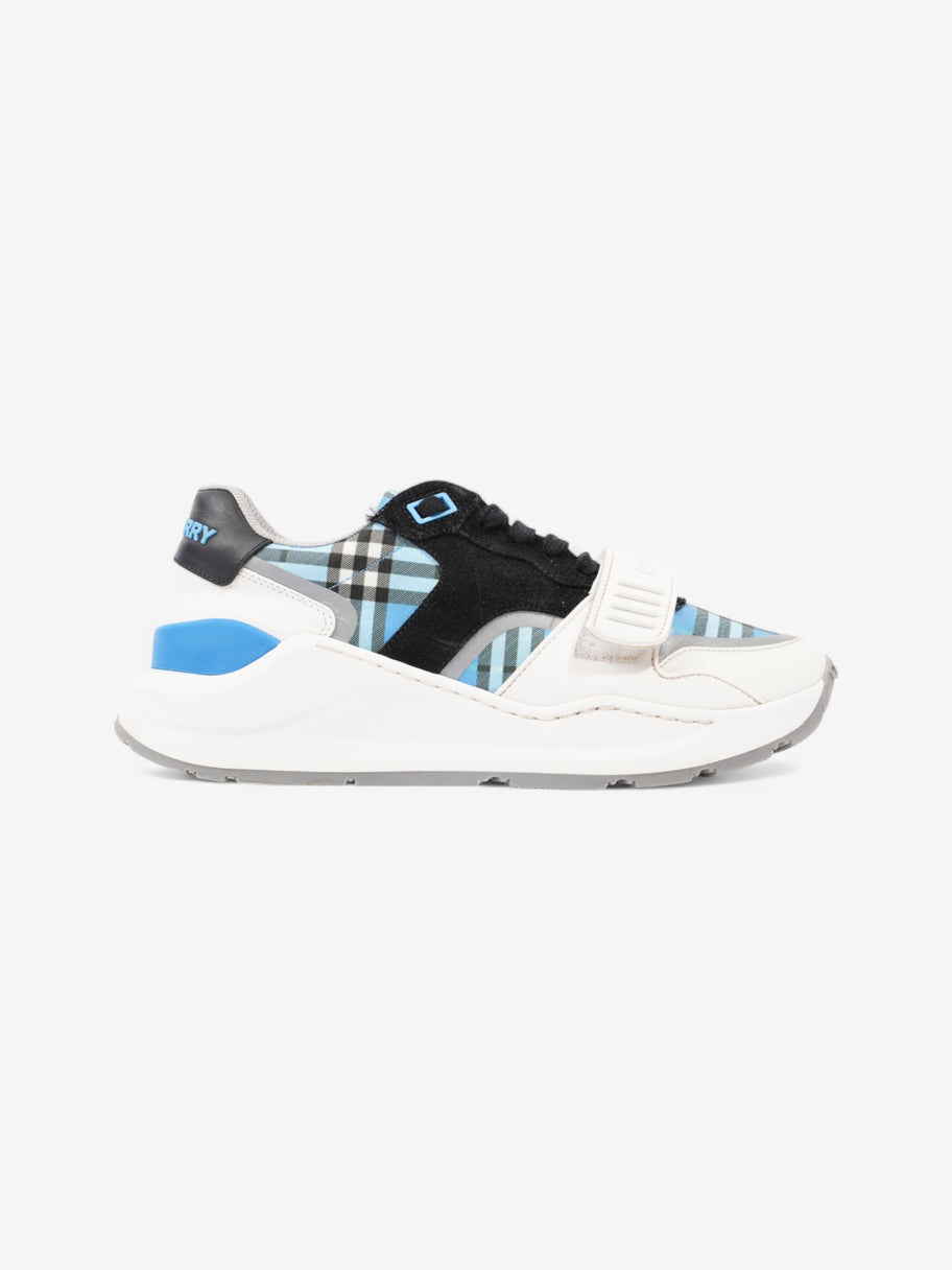 Burberry Ramsey Sneakers White  / Black / Blue Suede EU 37 UK 4 Image 1