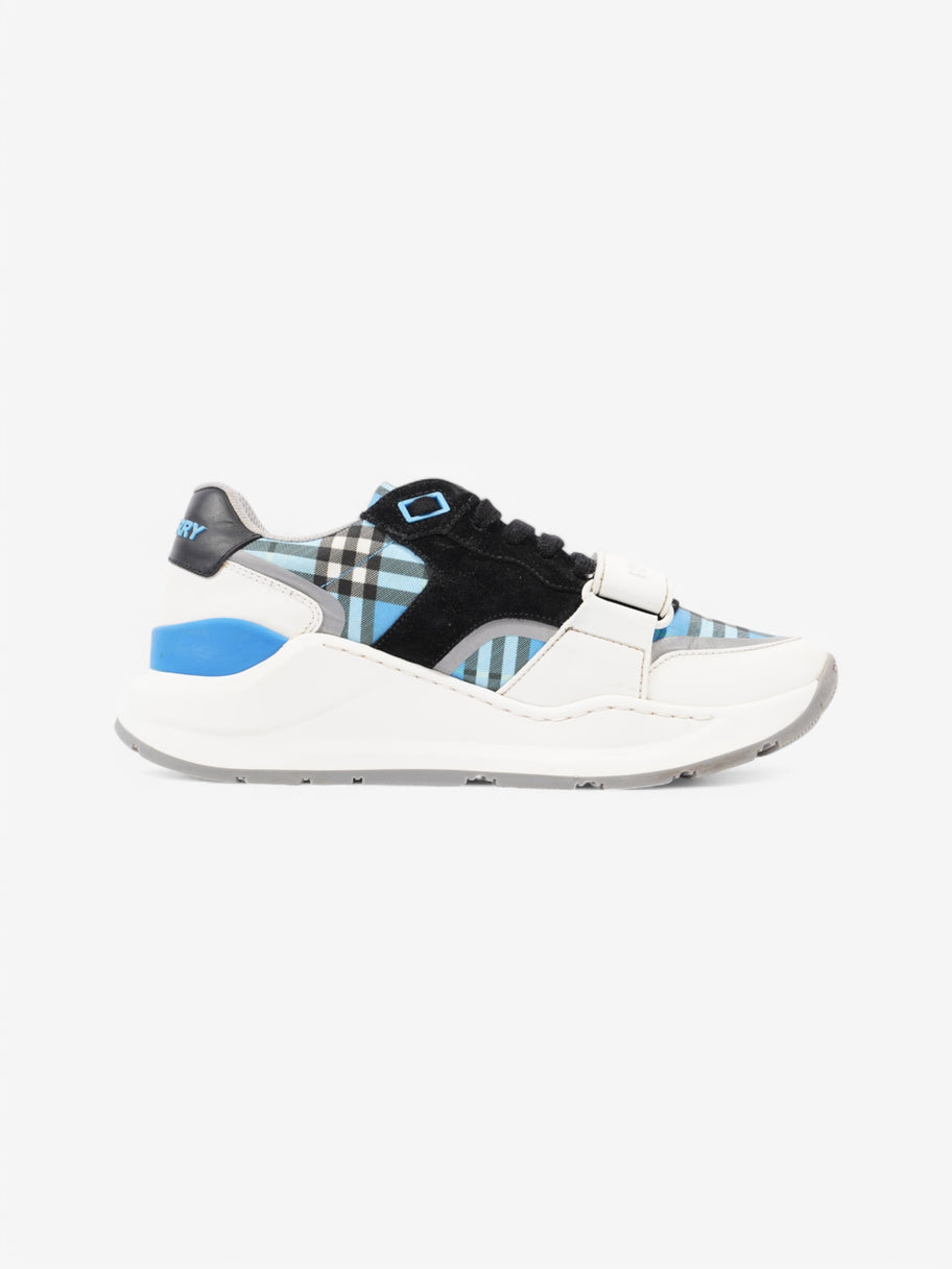 Burberry Ramsey Sneakers White  / Black / Blue Suede EU 37 UK 4 Image 3