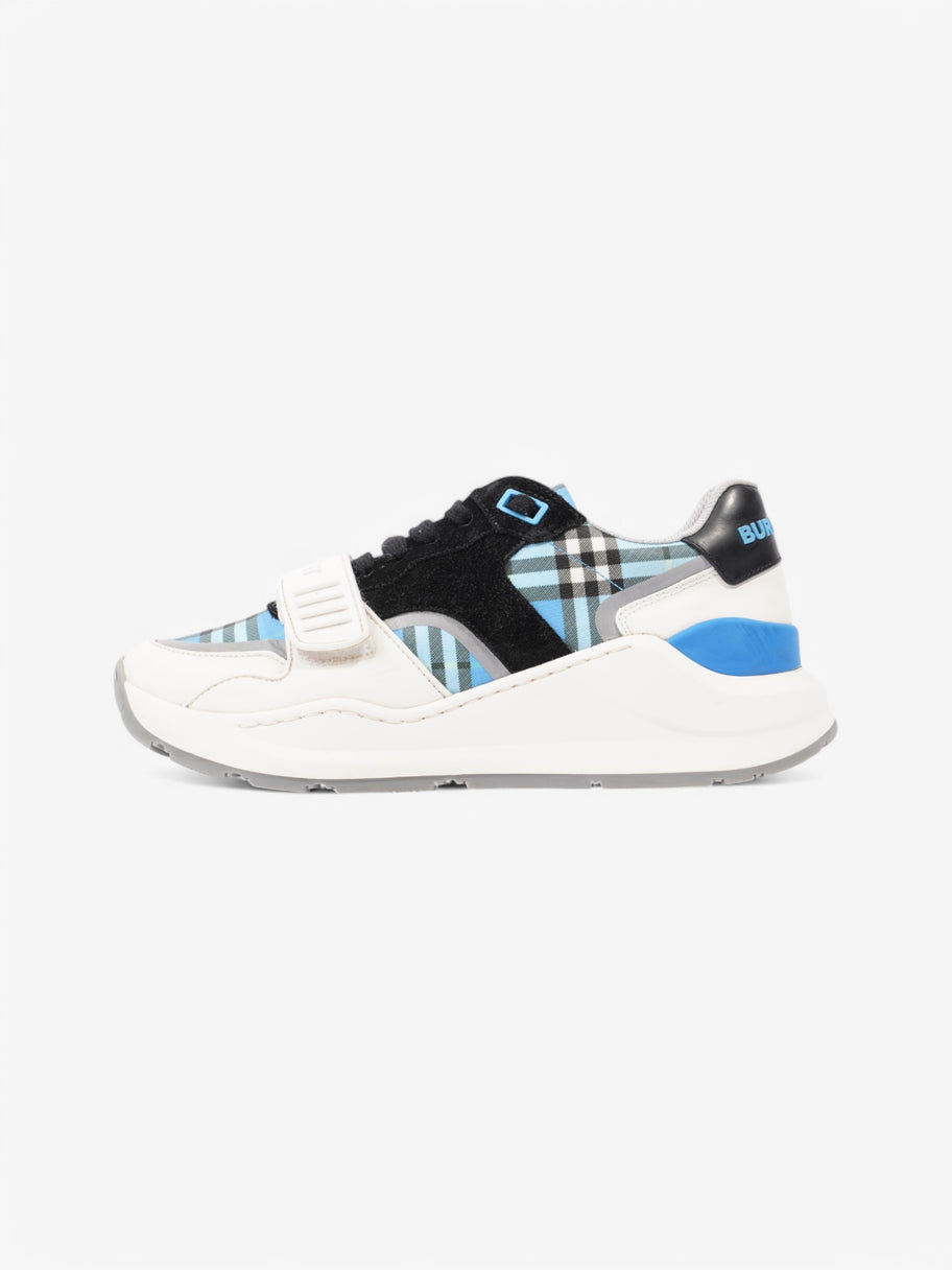 Burberry Ramsey Sneakers White  / Black / Blue Suede EU 37 UK 4 Image 4