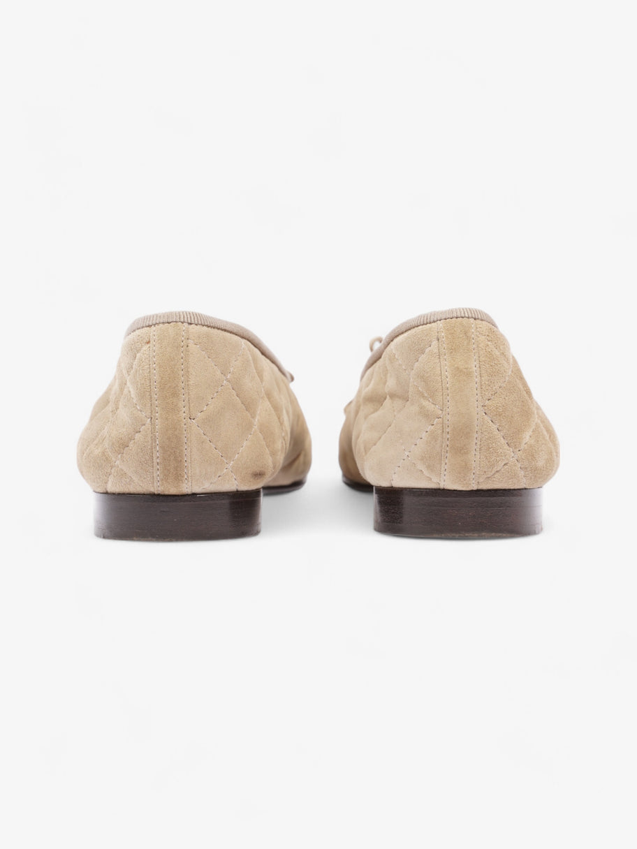 Chanel CC Ballet Flats  Beige  Suede EU 37 UK 4 Image 6
