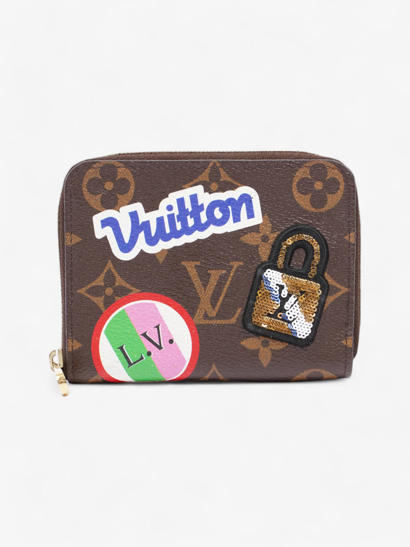  Louis Vuitton Travel Stickers Zippy Coin Purse Monogram / Blue / Red Coated Canvas