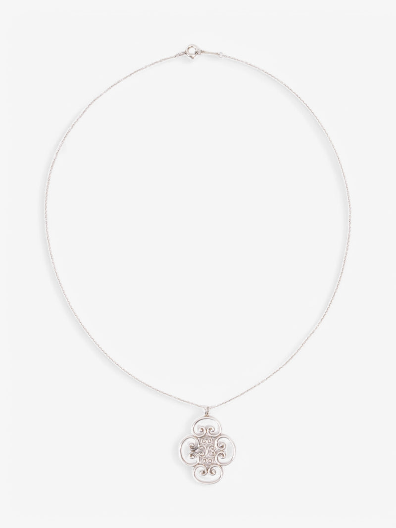  Tiffany and Co Paloma Picasso Clover Necklace Silver Silver Sterling