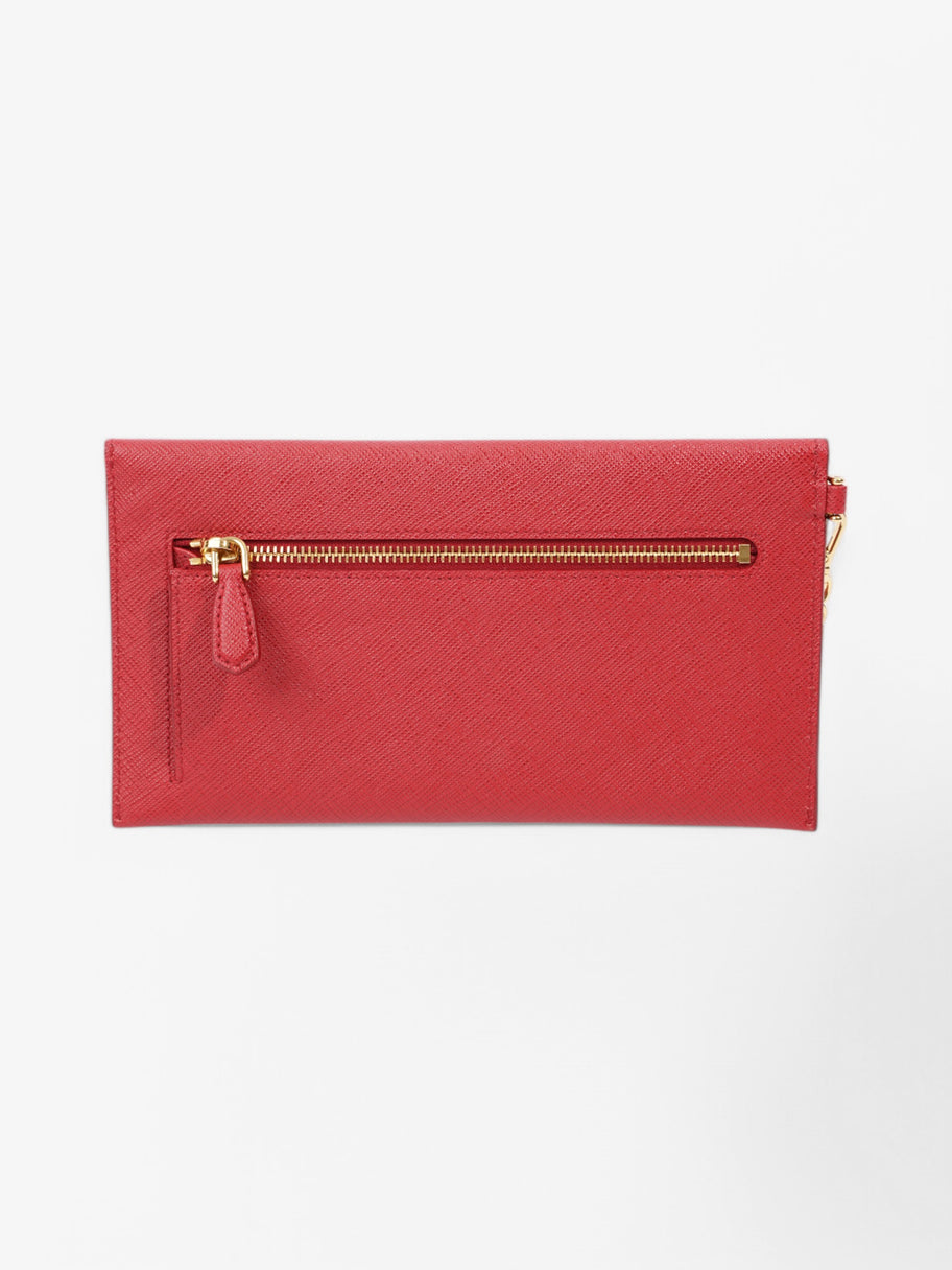Prada Envelope Wristlet Red Saffiano Leather Image 4