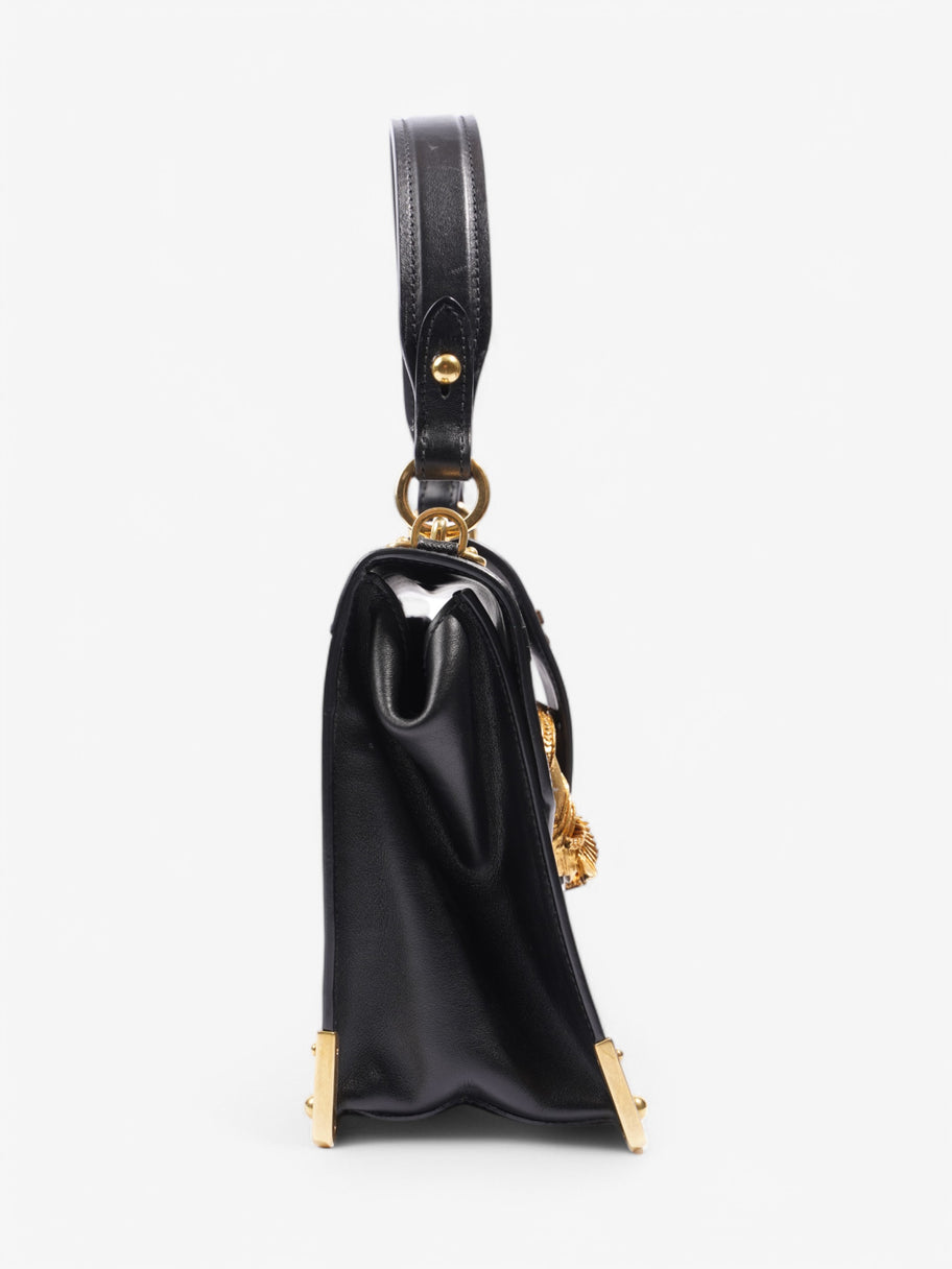 Prada Flap Bag Black / Gold Saffiano Leather Image 5