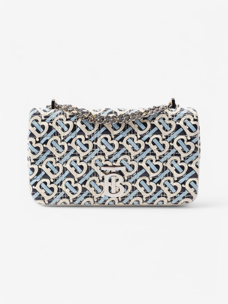  Burberry Lola White / Blue Canvas Small