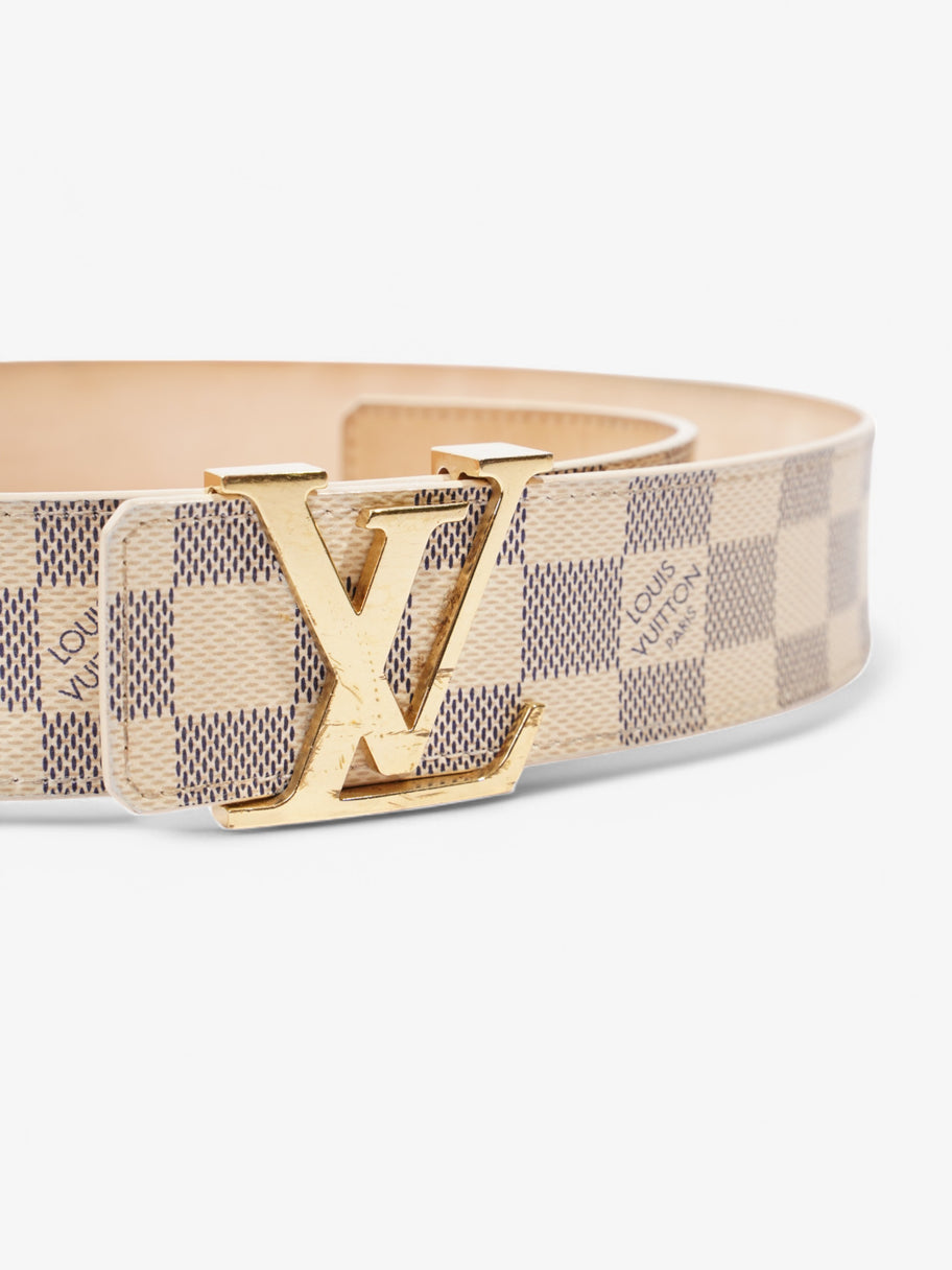 Louis Vuitton LV Initials Belt Damier Azur / Gold Coated Canvas 80cm / 32