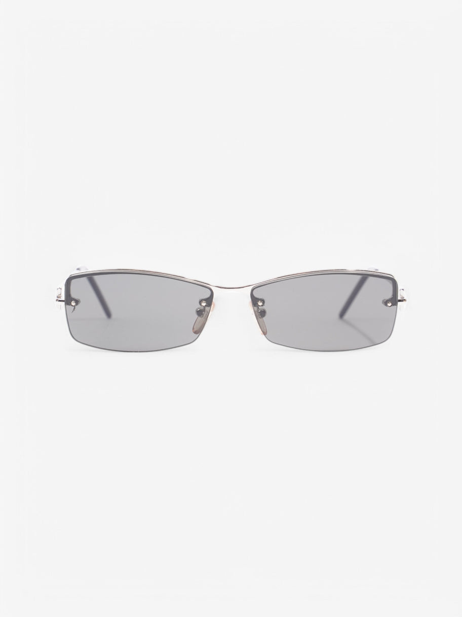 Fendi F Rectangular Sunglasses Black / Silver Acetate 135mm Image 1
