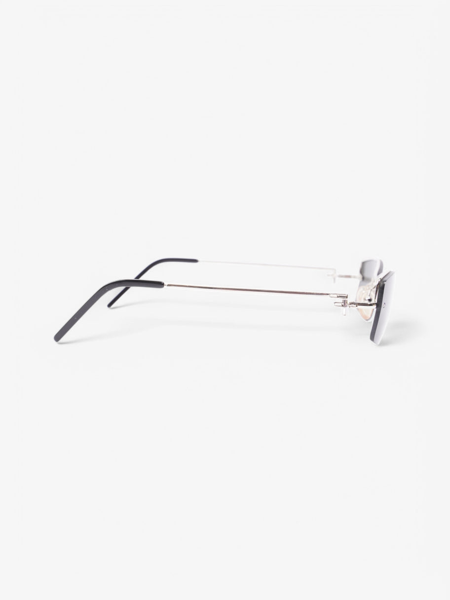 Fendi F Rectangular Sunglasses Black / Silver Acetate 135mm Image 4