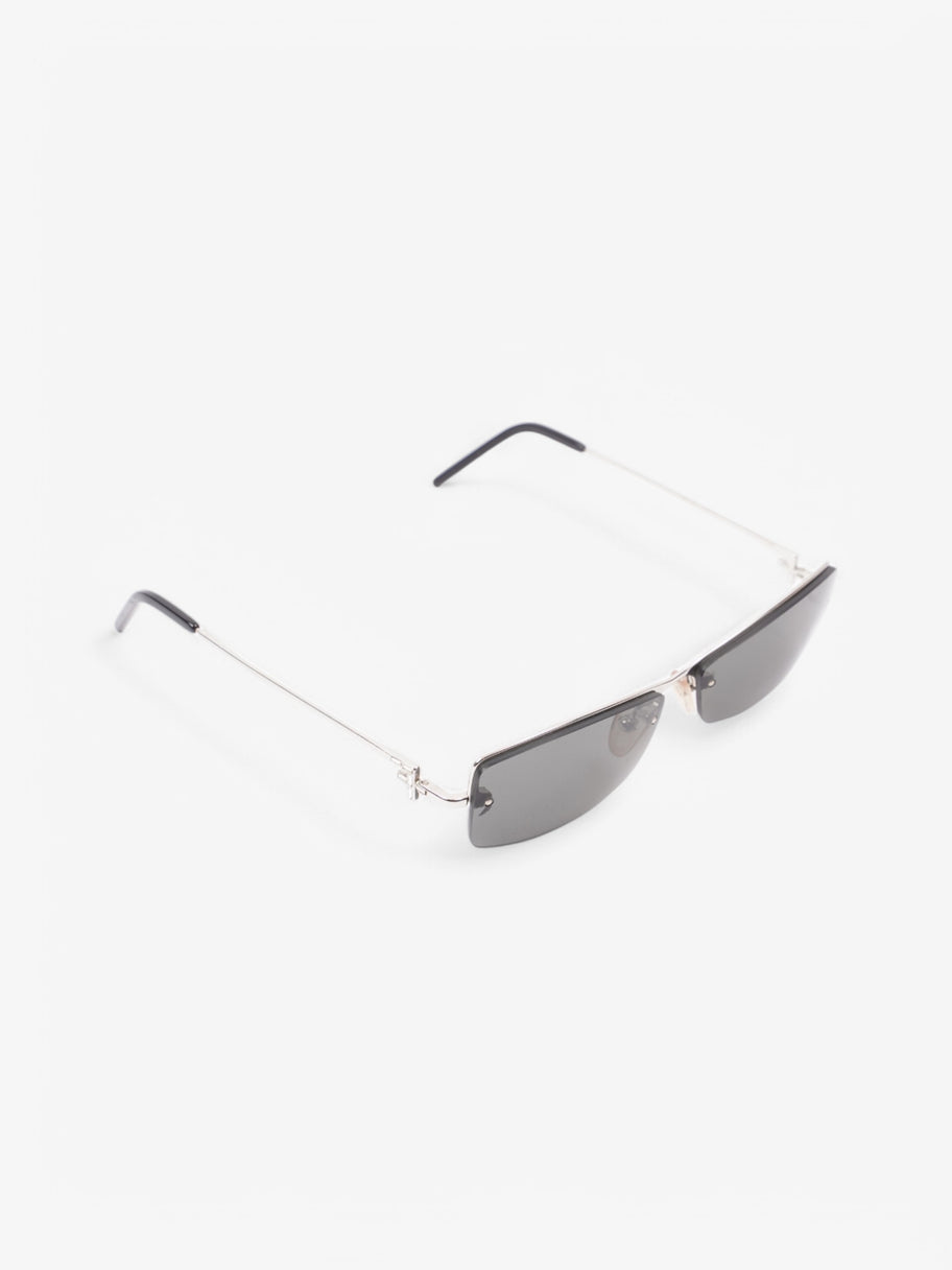 Fendi F Rectangular Sunglasses Black / Silver Acetate 135mm Image 5