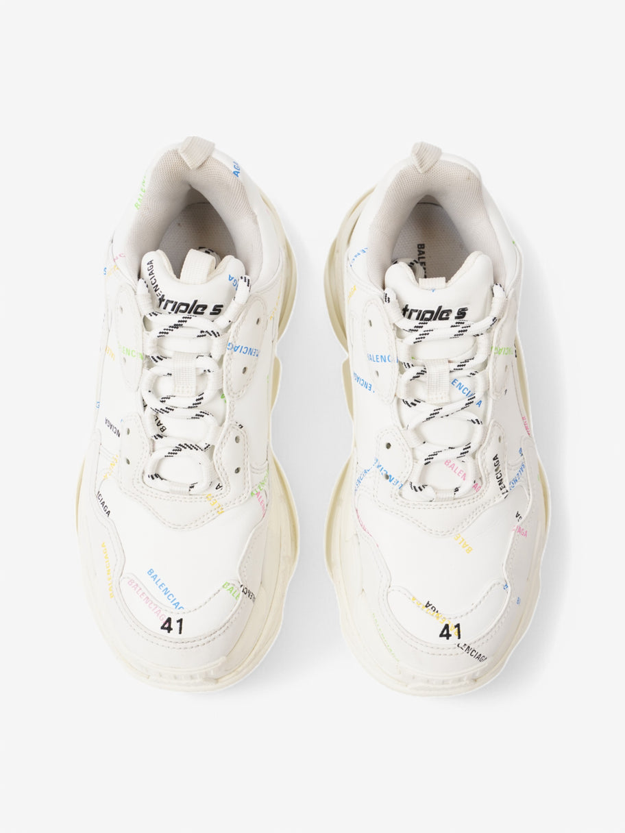 Balenciaga Triple S White / Multicolour Faux Leather EU 41 UK 7 Image 8