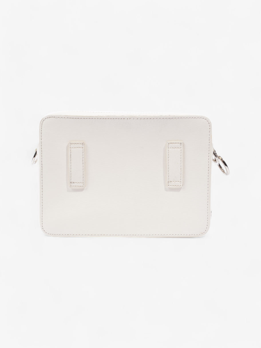 Off White Diag Clip Bag White / Black Leather Image 4