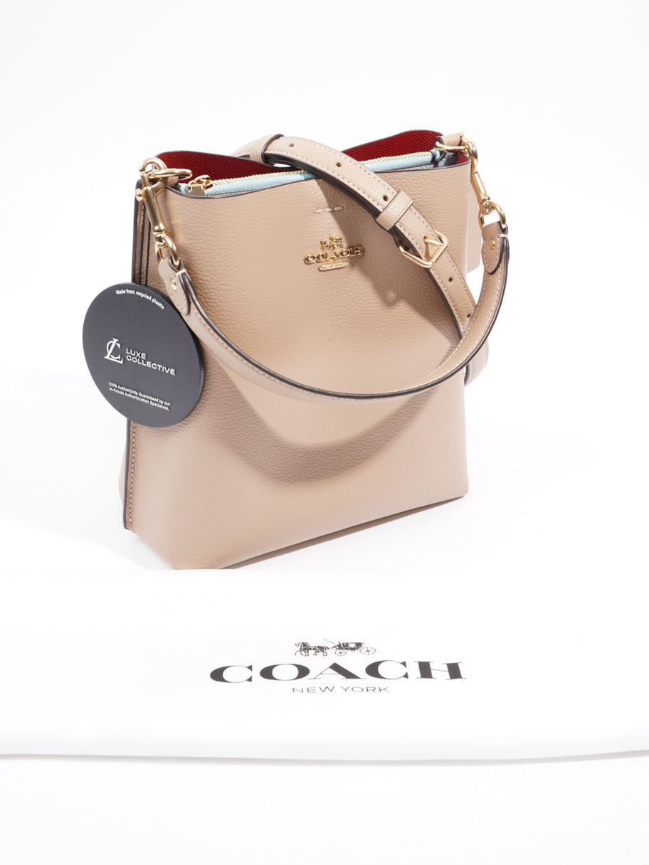 Coach Mollie Bucket Bag Taupe Leather 22cm Image 11