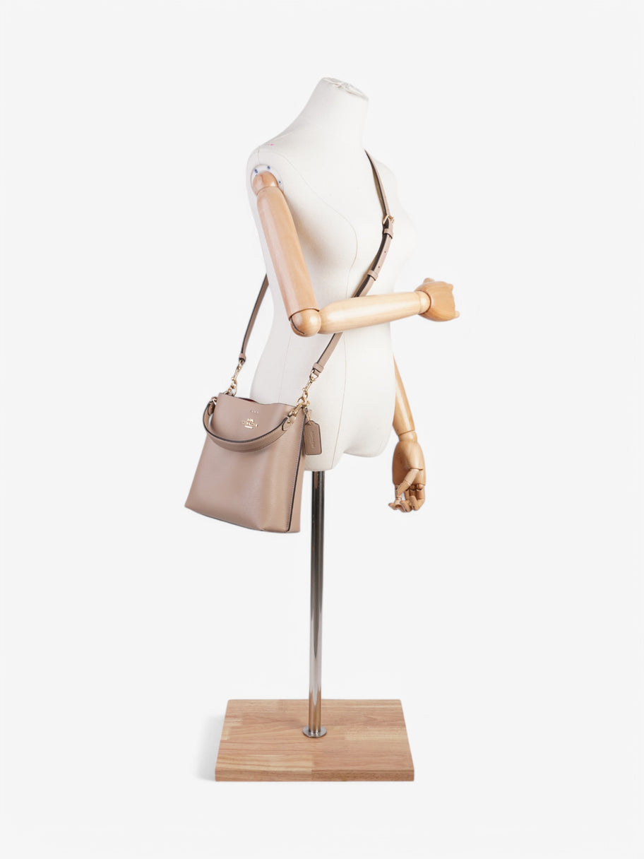 Coach Mollie Bucket Bag Taupe Leather 22cm Image 2