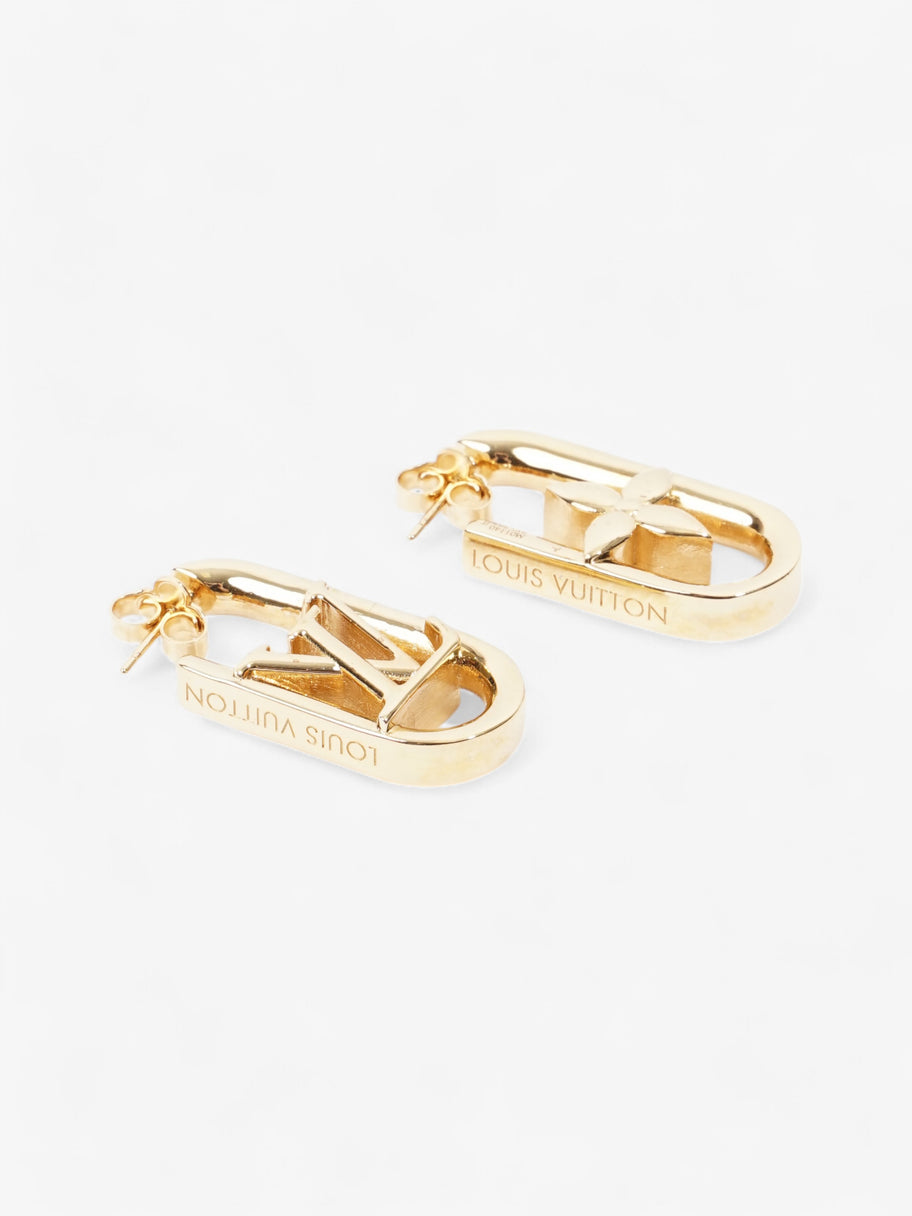 Louis Vuitton My LV Chain Earrings Gold Brass Image 2