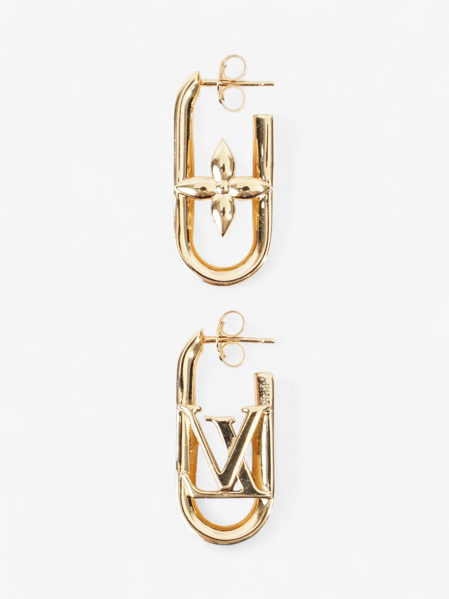 Louis Vuitton My LV Chain Earrings Gold Brass Image 3