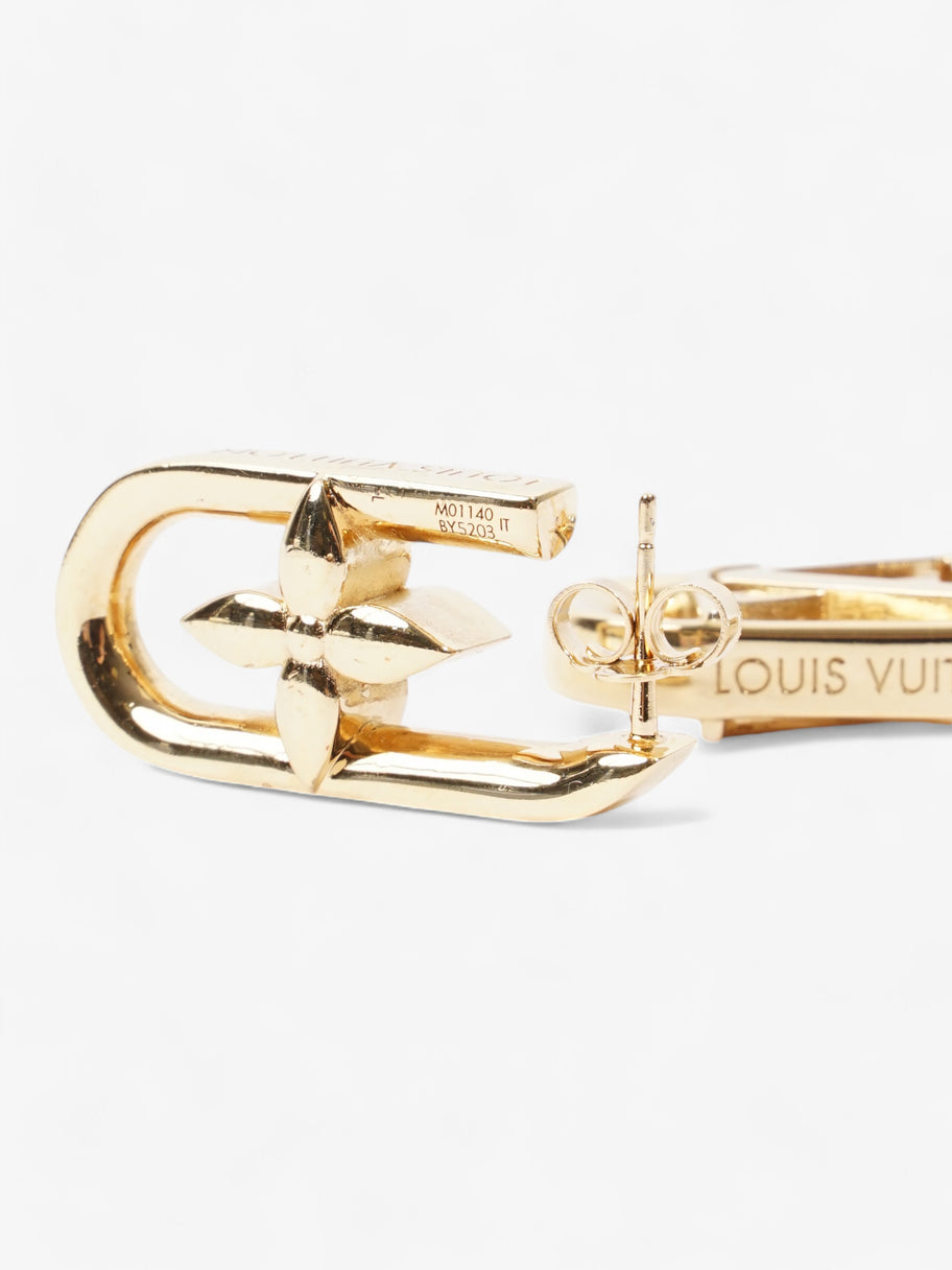 Louis Vuitton My LV Chain Earrings Gold Brass Image 4