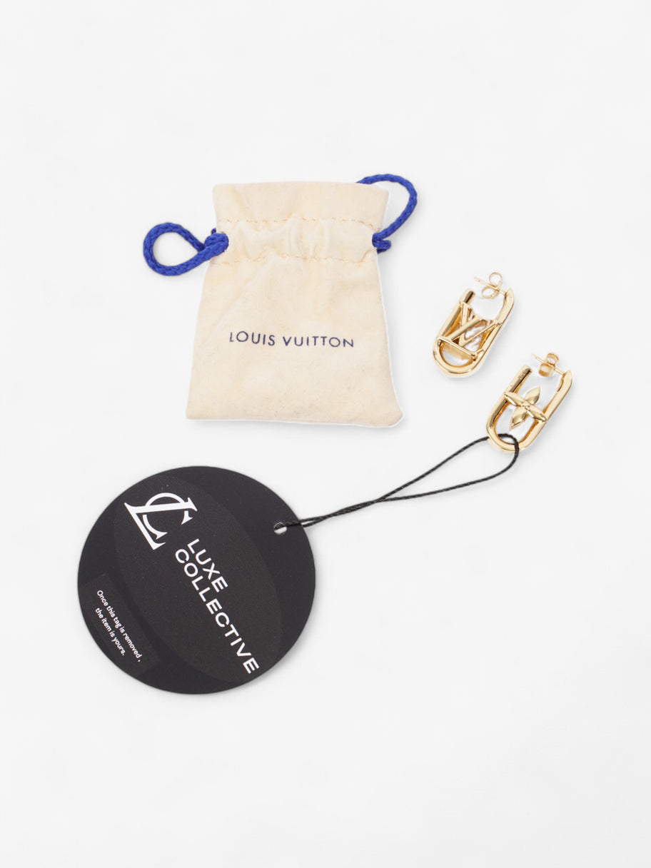 Louis Vuitton My LV Chain Earrings Gold Brass Image 5