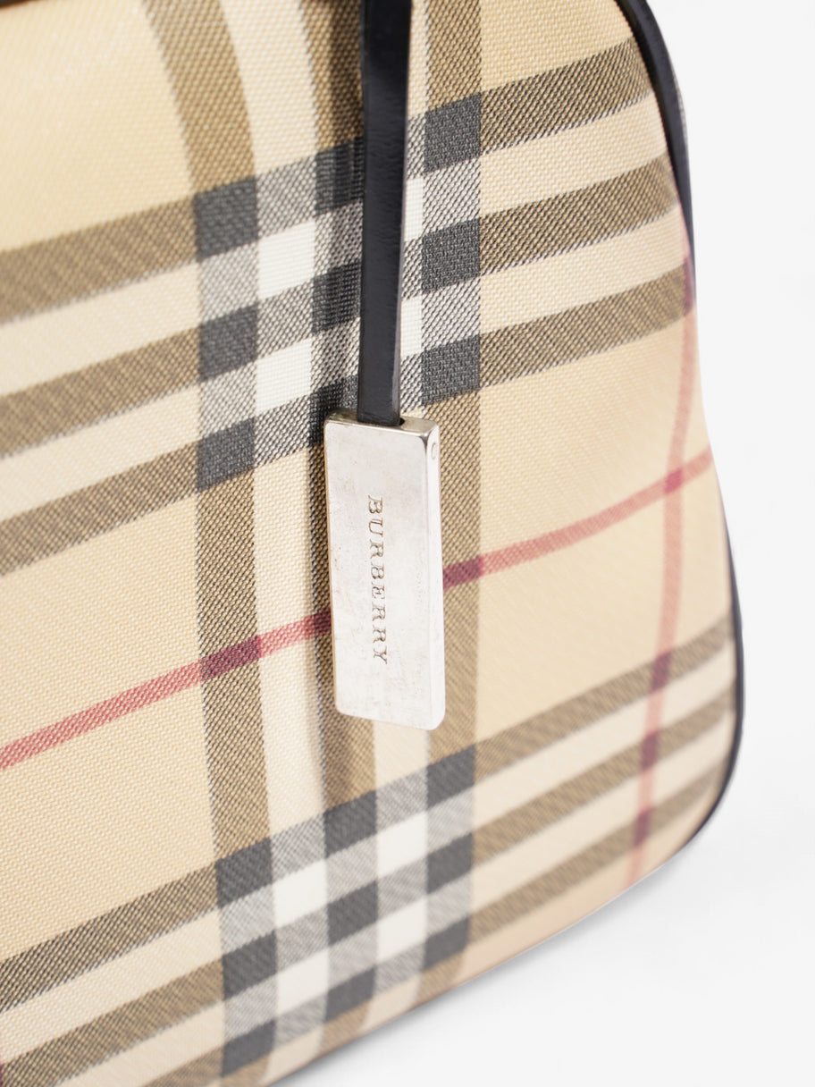 Burberry Top Handle Bag Nova Check / Black Canvas Image 6