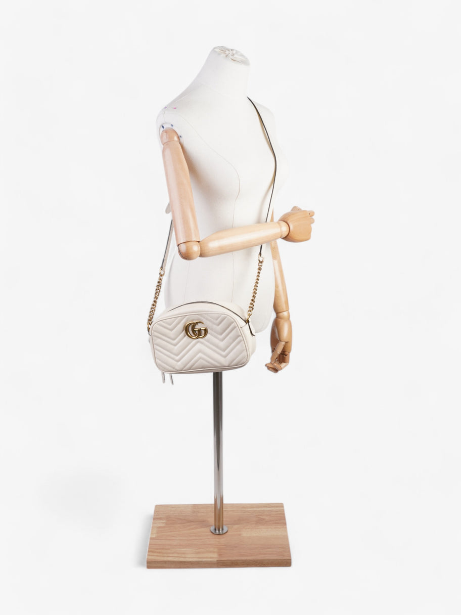 Gucci GG Marmont White Matelasse Leather Small Image 2