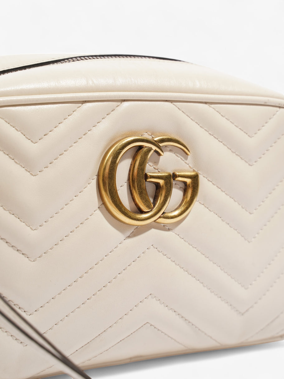 Gucci GG Marmont White Matelasse Leather Small Image 9