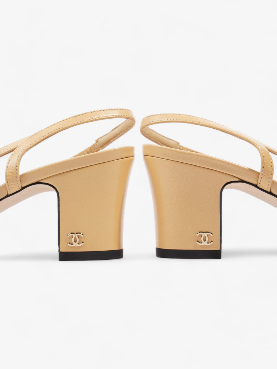 Chanel Slingback Pump 60 Beige / Black Leather EU 38 UK 5 Image 9