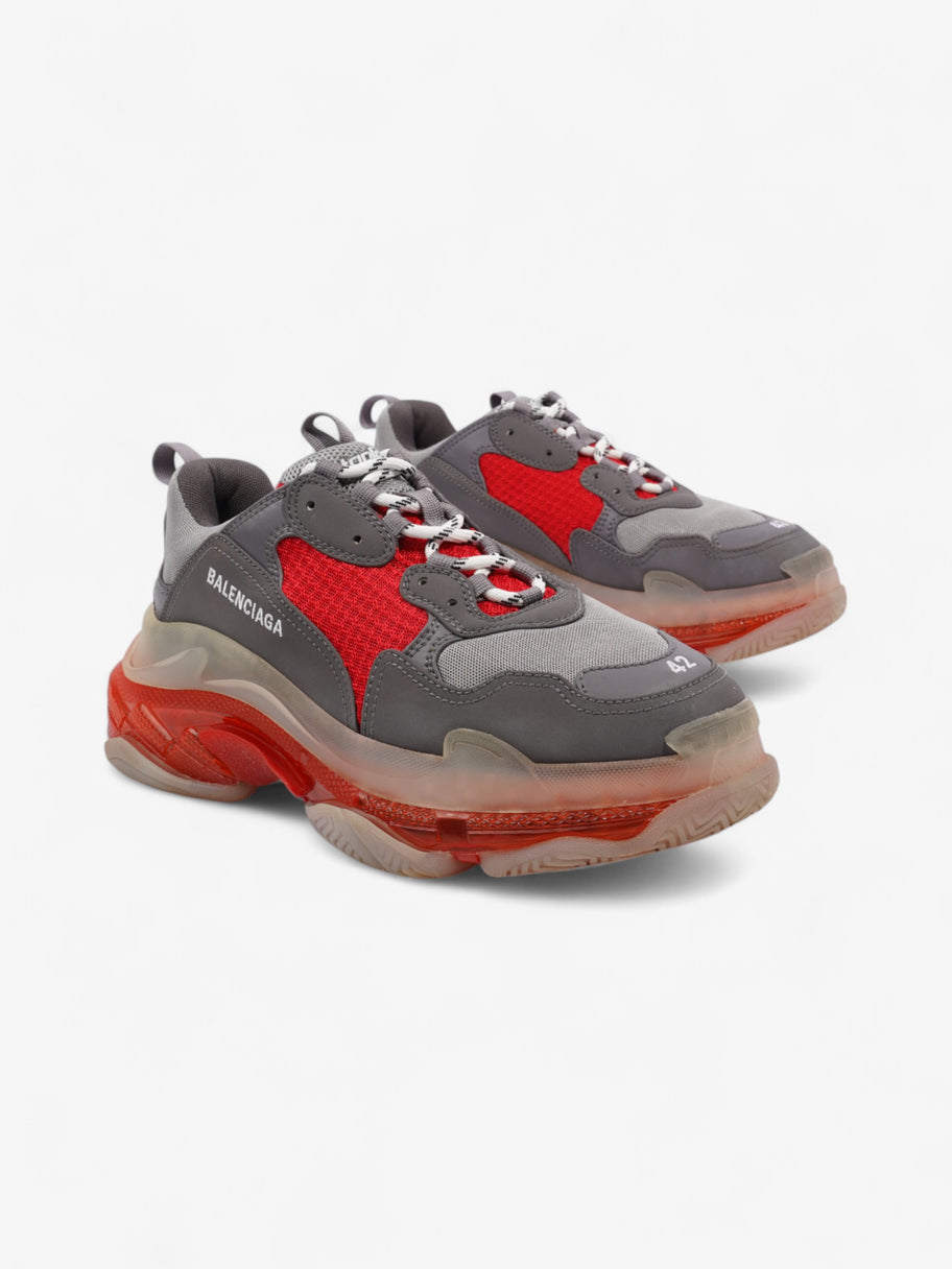 Balenciaga Triple S Clear Sole Grey / Red Mesh EU 42 UK 8 Image 2