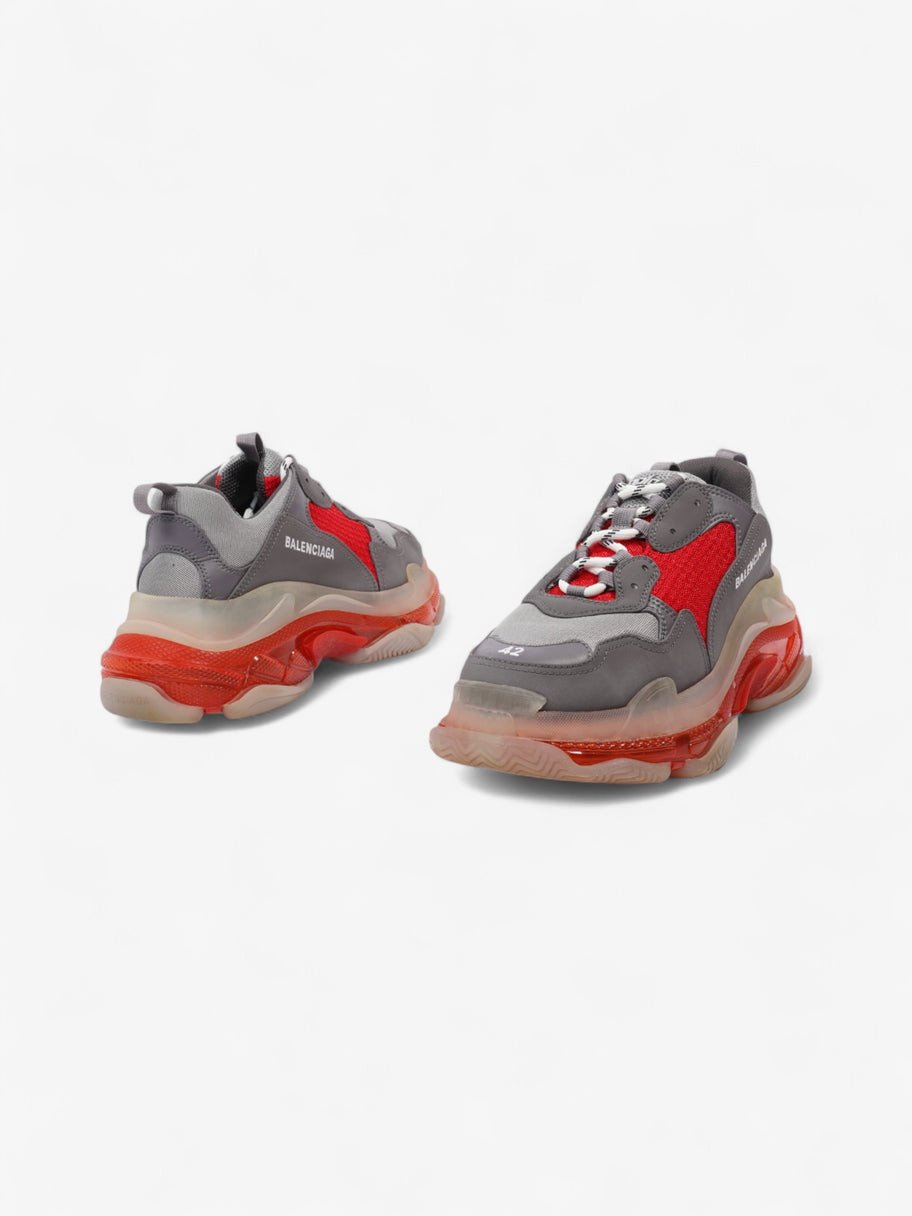 Balenciaga Triple S Clear Sole Grey / Red Mesh EU 42 UK 8 Image 9