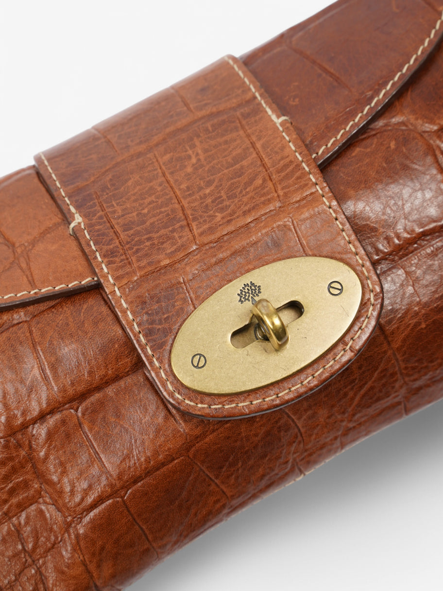 Mulberry Zinia Brown Embossed Leather Image 7