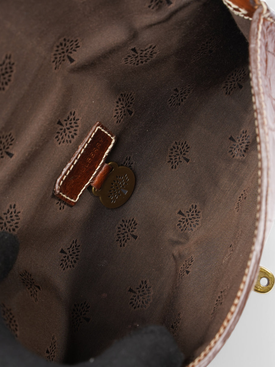 Mulberry Zinia Brown Embossed Leather Image 8