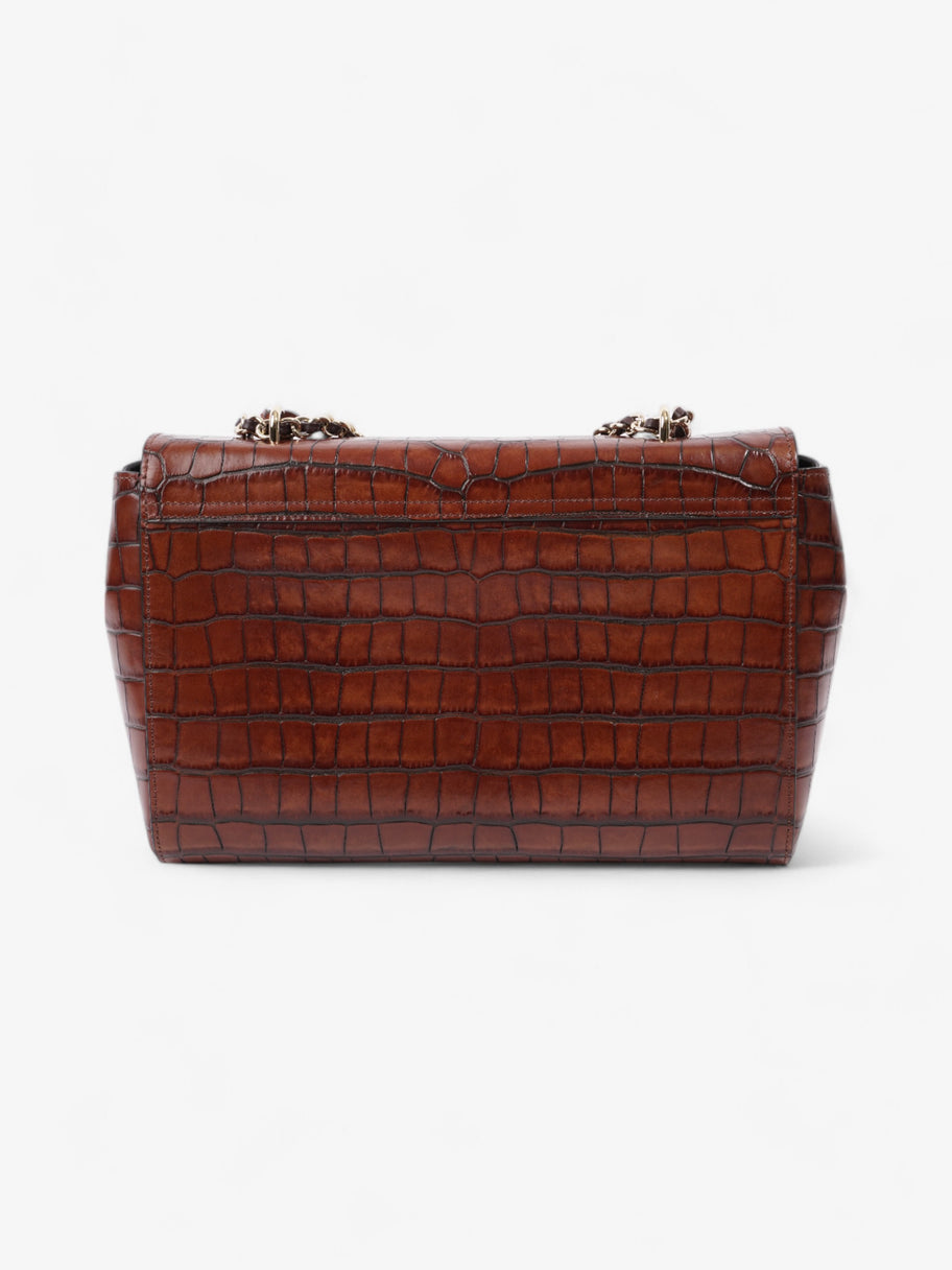 Mulberry Lily Cognac Brown Embossed Leather Medium Image 4