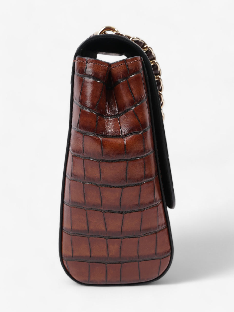 Mulberry Lily Cognac Brown Embossed Leather Medium Image 5