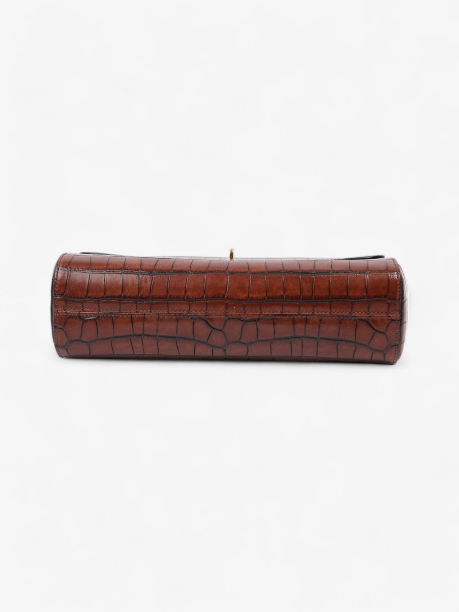 Mulberry Lily Cognac Brown Embossed Leather Medium Image 6