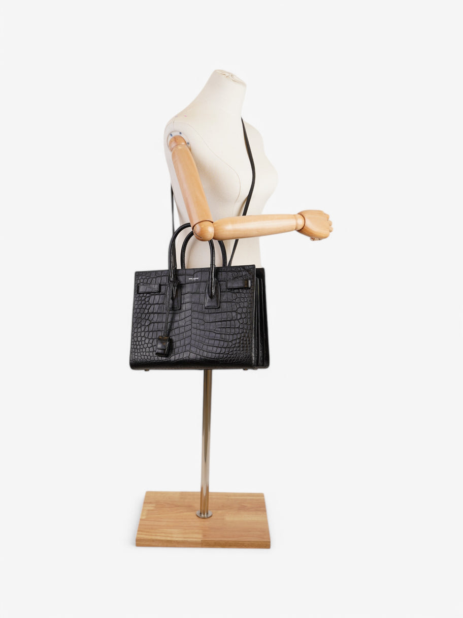 Saint Laurent Sac De Jour Black Embossed Leather Small Image 2