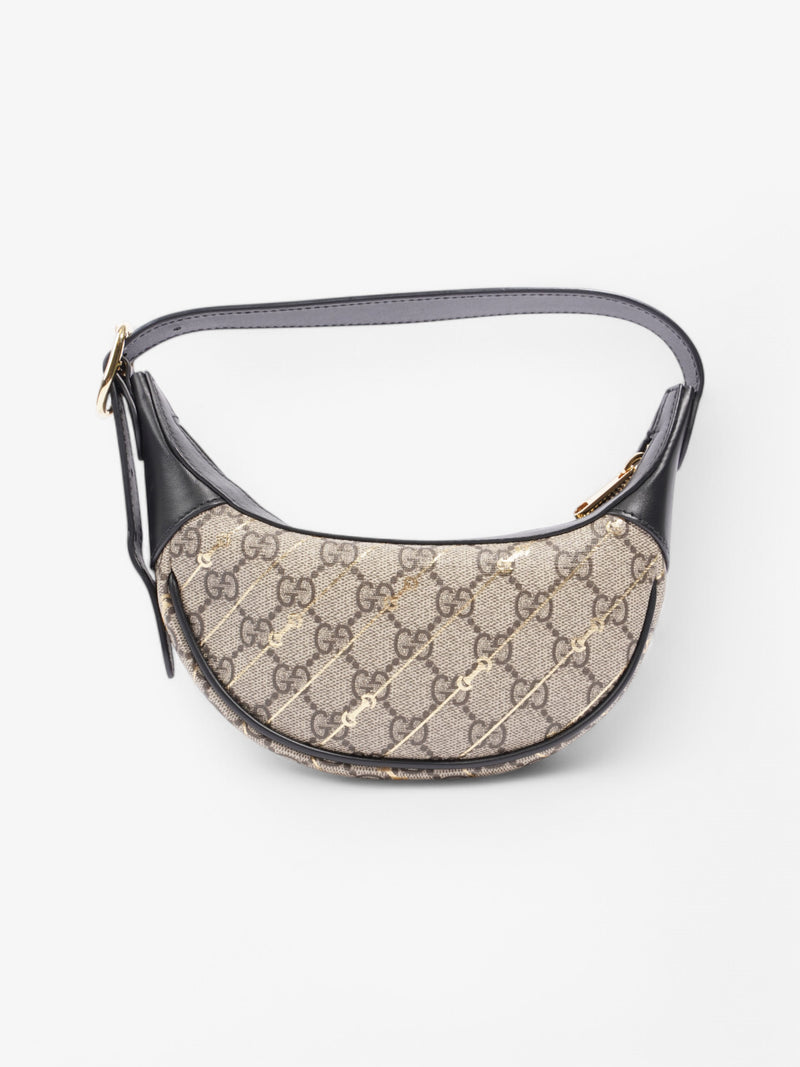  Gucci Ophidia GG Supreme / Gold / Black Coated Canvas Mini