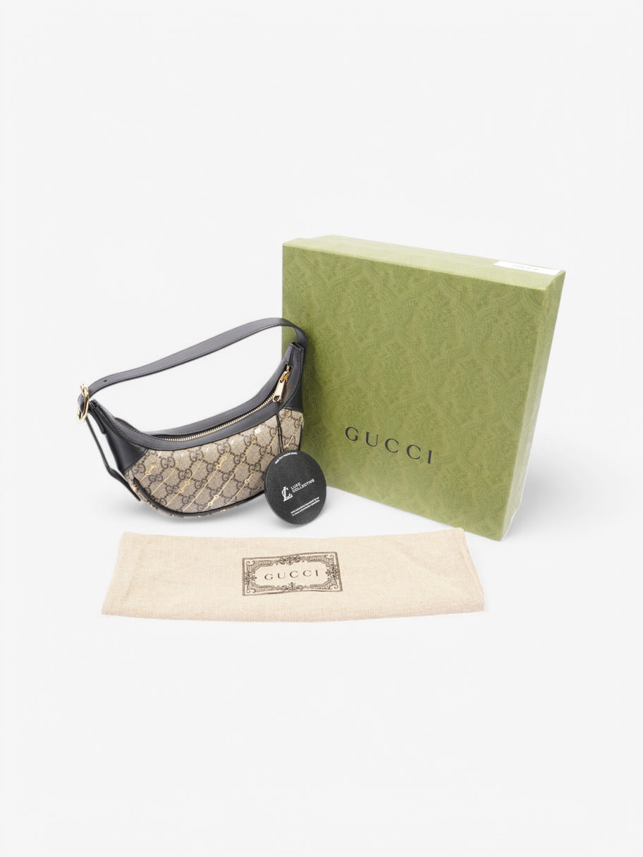 Gucci Ophidia GG Supreme / Gold / Black Coated Canvas Mini Image 9