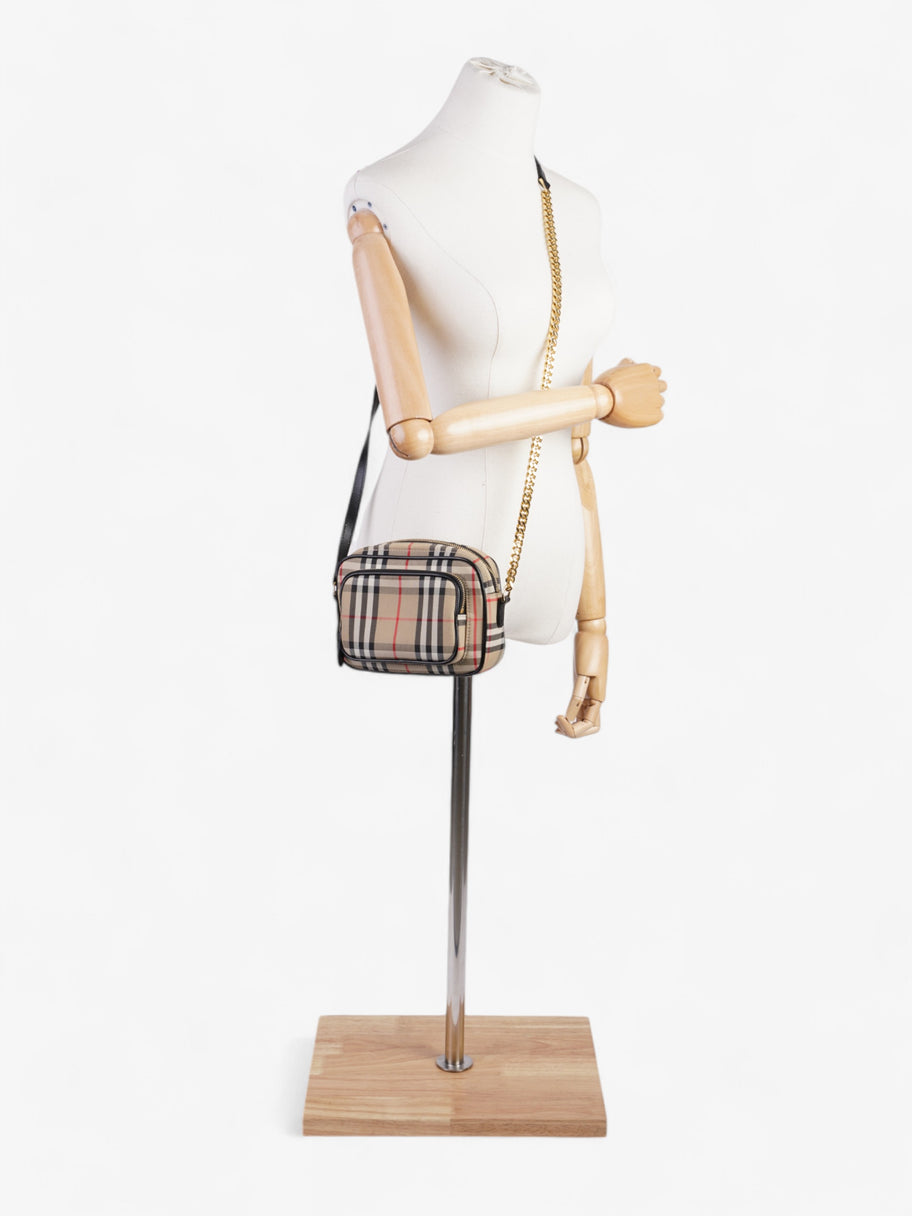 Burberry Camera Bag Vintage Check / Black Canvas Small Image 2