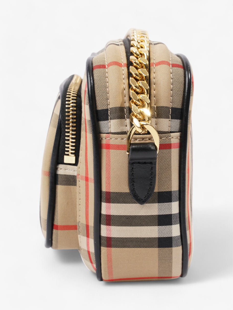 Burberry Camera Bag Vintage Check / Black Canvas Small Image 3