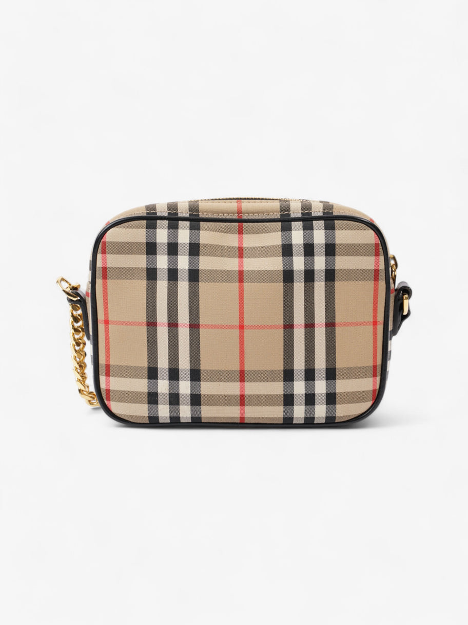 Burberry Camera Bag Vintage Check / Black Canvas Small Image 4