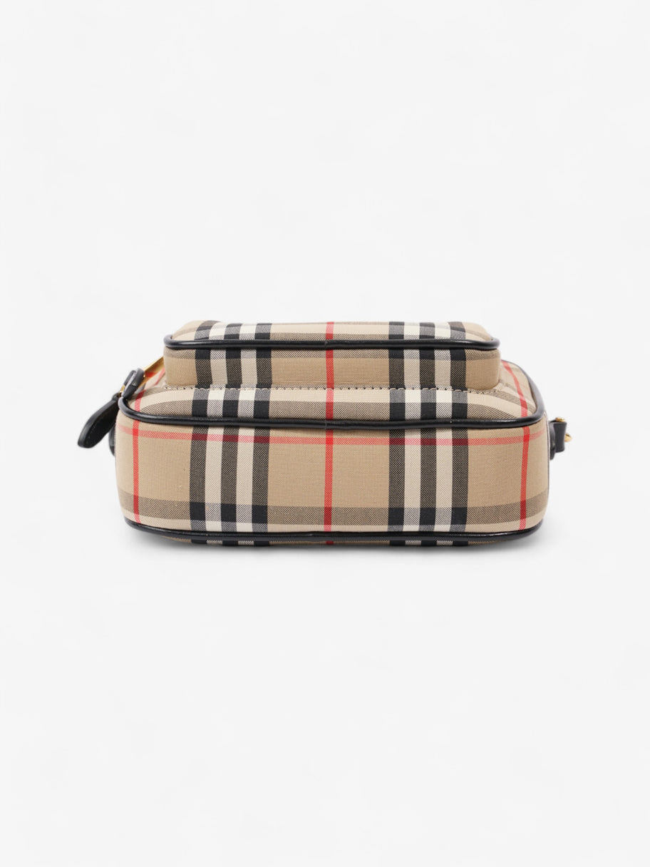 Burberry Camera Bag Vintage Check / Black Canvas Small Image 6