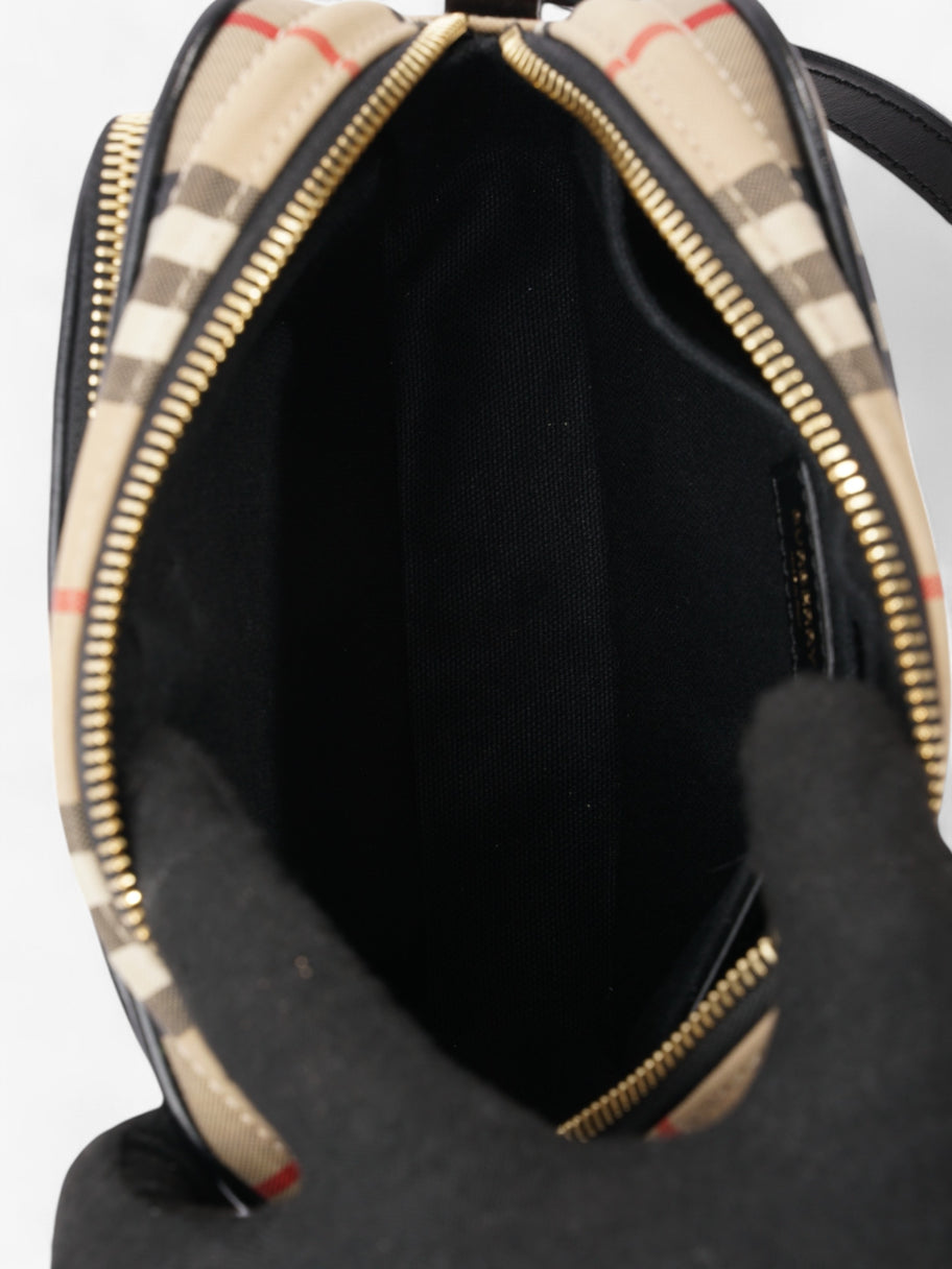 Burberry Camera Bag Vintage Check / Black Canvas Small Image 8