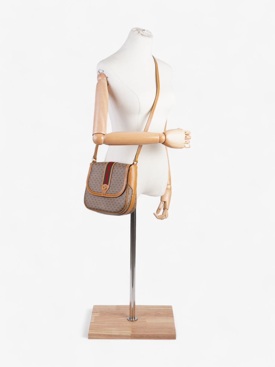 Gucci Vintage Web Crossbody GG Supreme / Green / Red Canvas Image 2